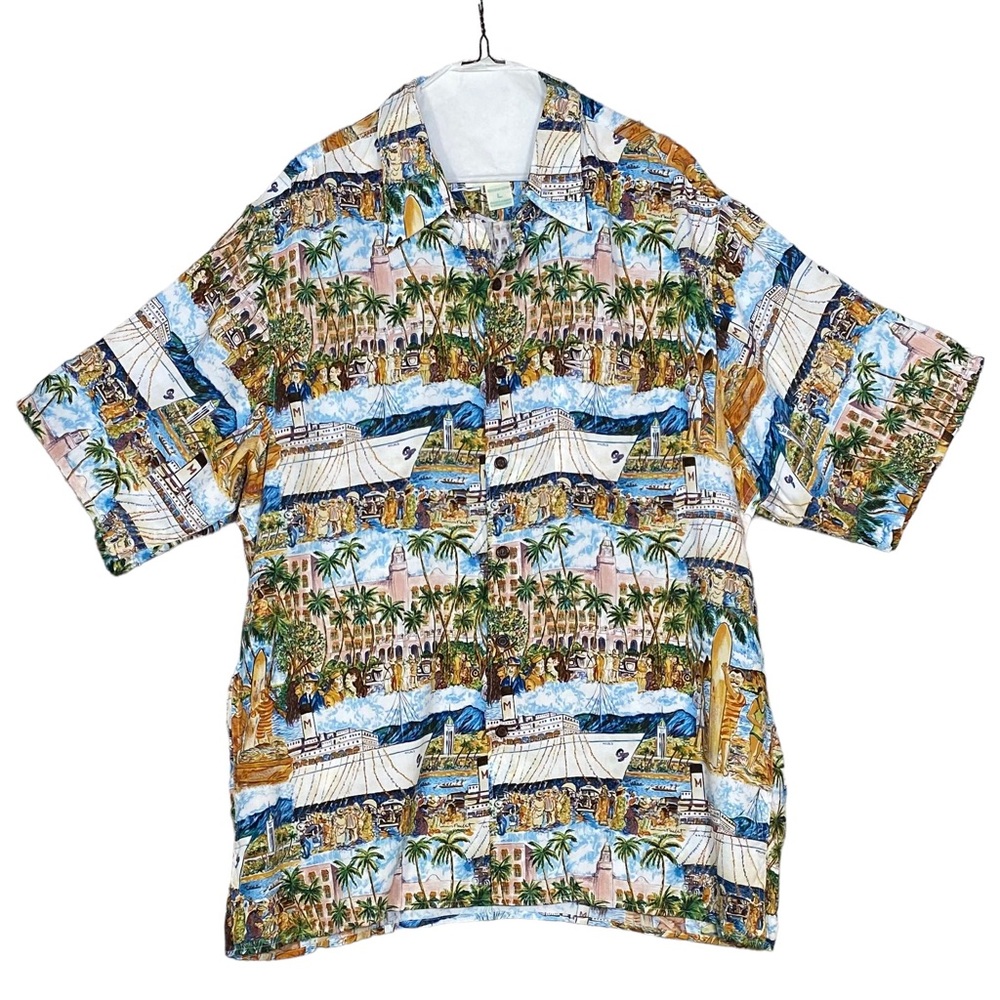 Reyn Spooner X Guy Buffet Collection Button-Up Short-Sleeve Hawaiian Size L